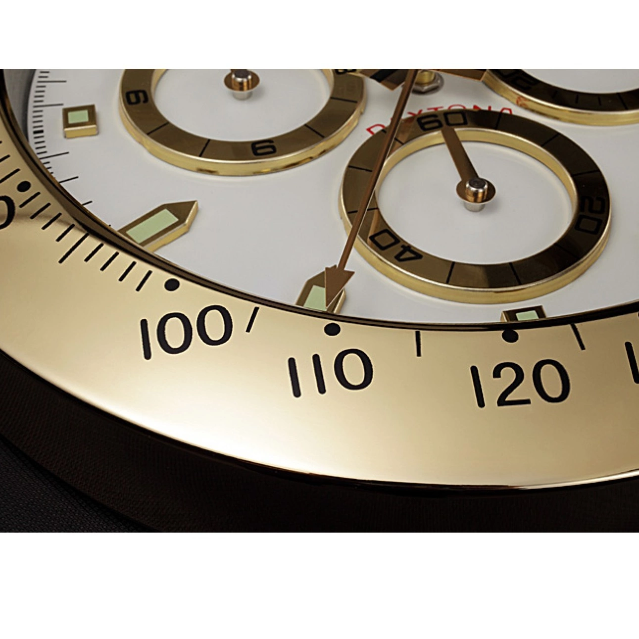 MiroTime 0726 Rolex Daytona Cosmograph Wall Clock Gold-White 621911